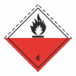 Знак перевозки опасных грузов «Класс 4.2. Вещества, способные к самовозгоранию» (пленка ламинир., 250х250 мм)